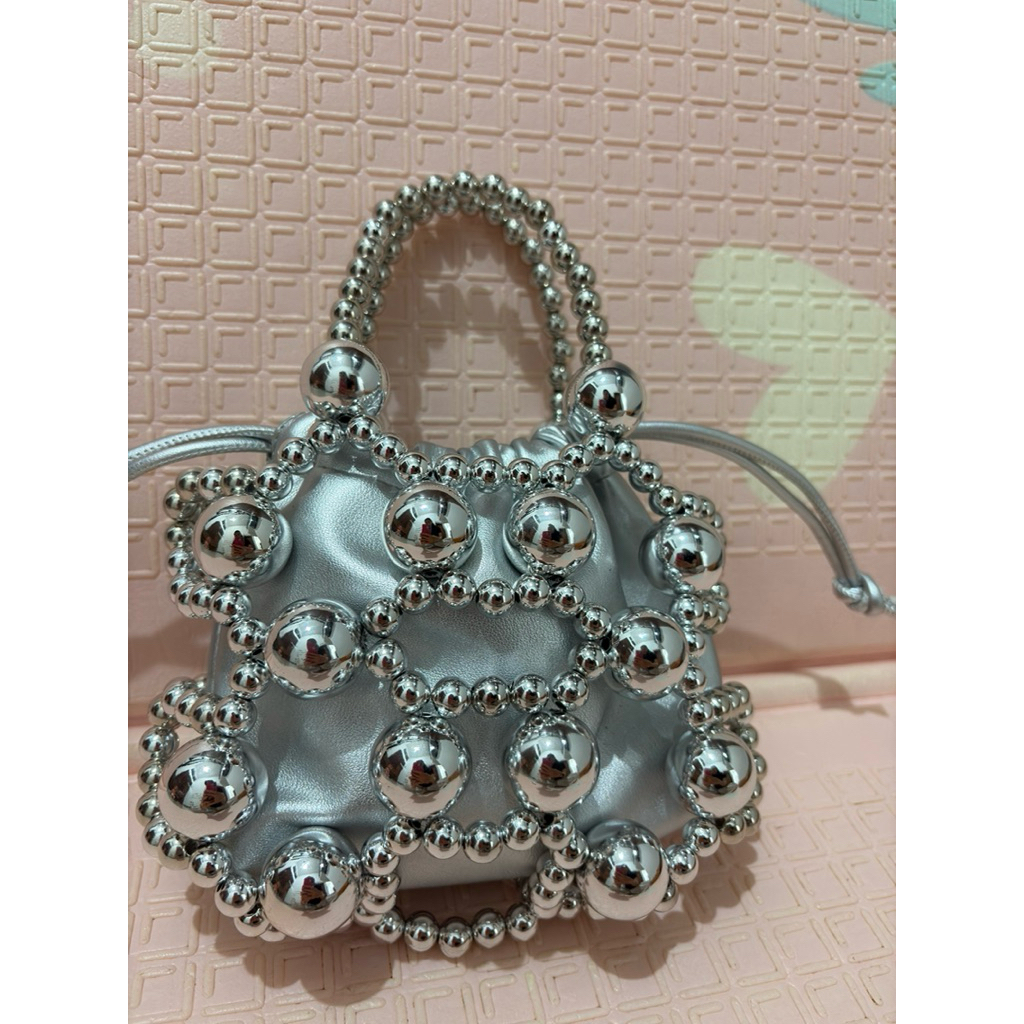 Tas pesta/tas kondangan warna silver mini bag
