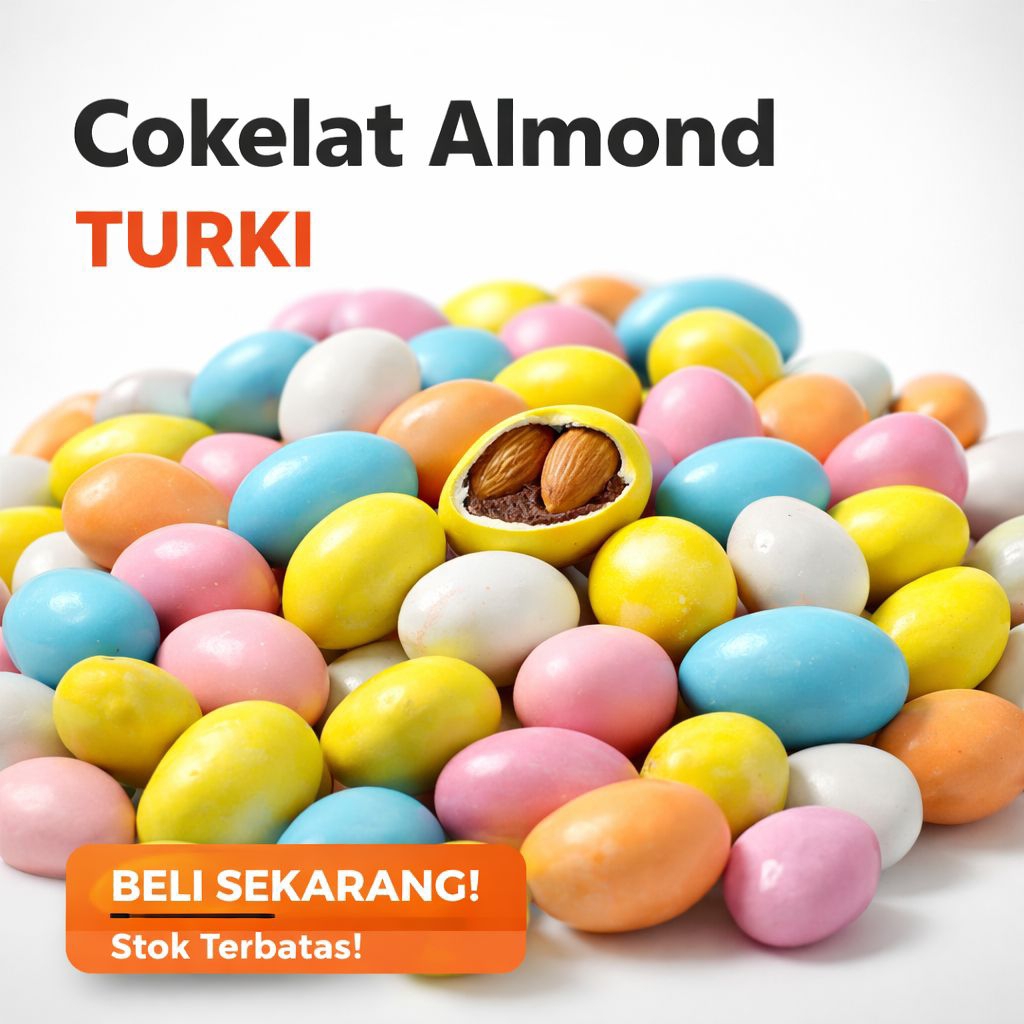 COKELAT ALMOND Premium Ralfy Turki Almond Coklat Premium