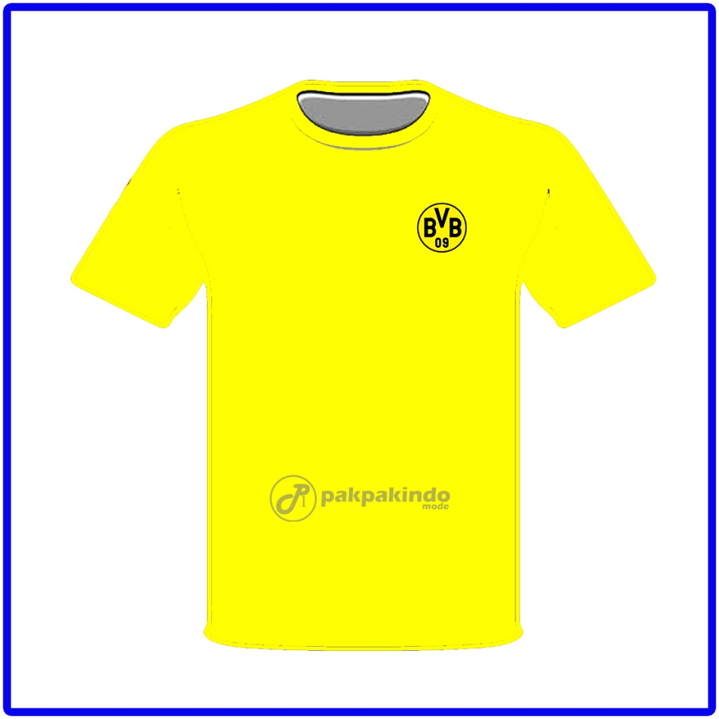 BAJU KAOS SEPAK BOLA KLUB DORTMUND BVB LENGAN PENDEK PRIA WANITA DISTRO