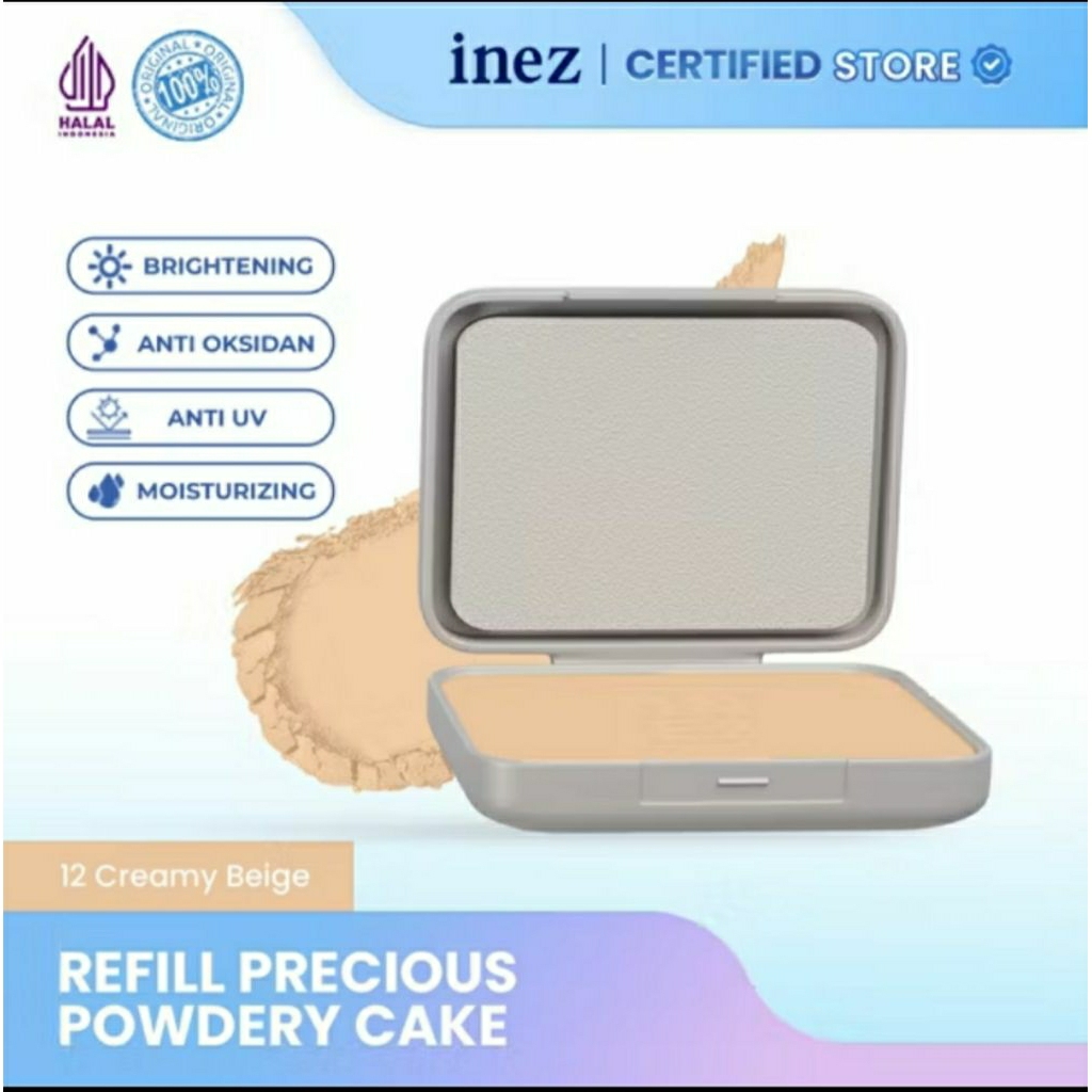 Inez bedak padat isi ulang/refill-creamy beige
