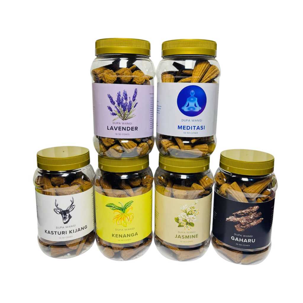 Dupa Kerucut Aromaterapi Wangi Jasmine Gaharu Lavender Isi 50 Pcs