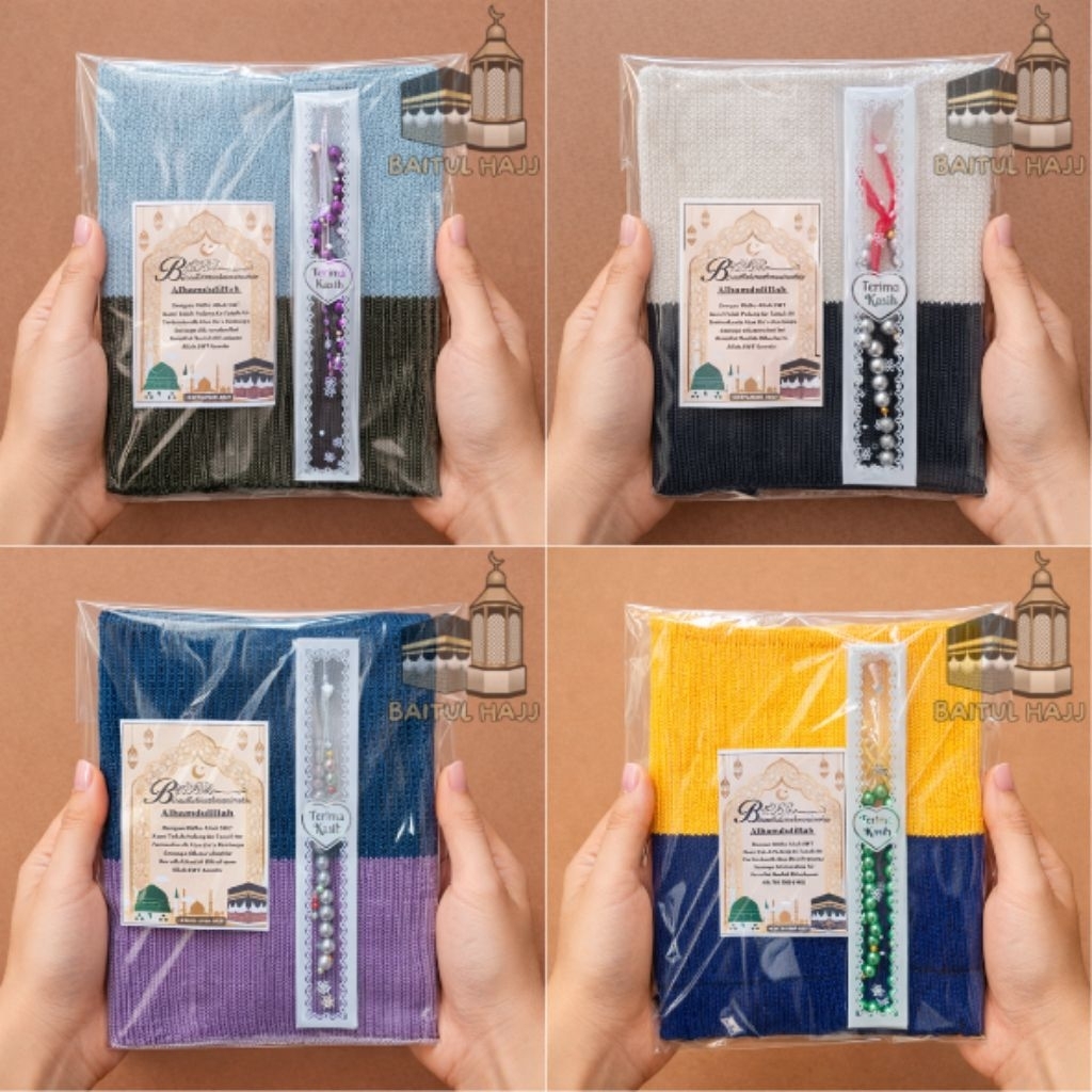 1Kodi–20Paket Ciput Rajut | Souvenir Umroh Haji | Bebas Request Kartu Ucapan | Kemas Plastik