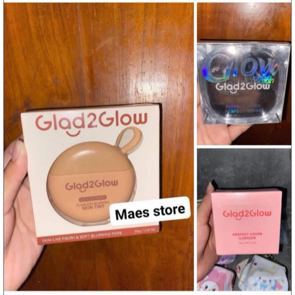 paket makeup cushion glad2glow dan skintific glad2glow - g2g