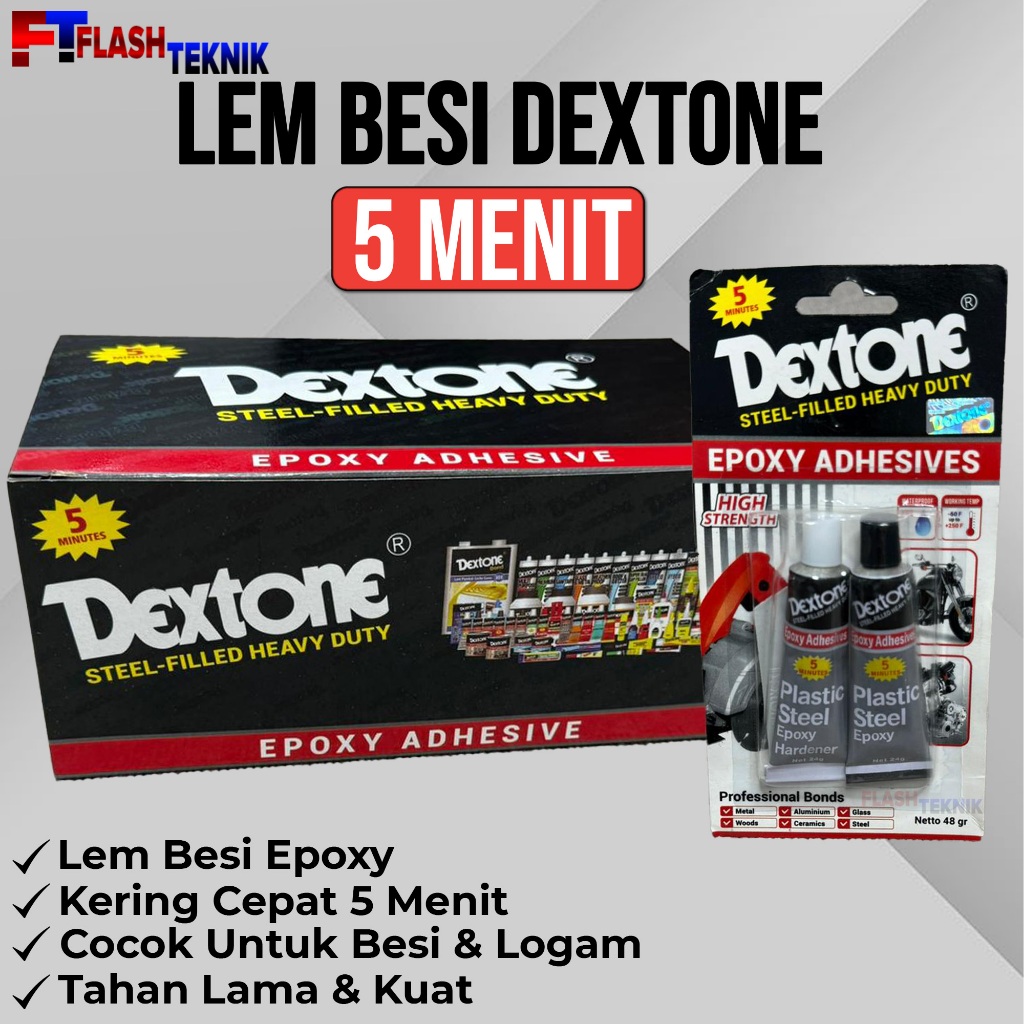 Lem Besi Dextone 5 Menit Epoxy Adhesive Lem Besi Kuat Untuk Logam