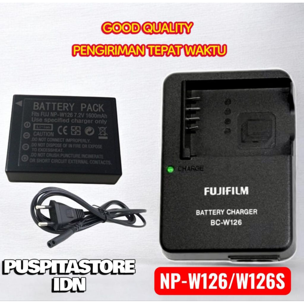 Baterai & Charger Fujifilm XH1 XS10 XE1 XE2 XE2s XE3 XPro1 XPro2 XPro3 - Batre Casan