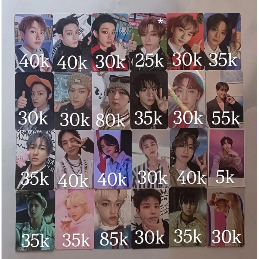 [OFFICIAL] Photocard Straykids Bangchan Leeknow Lino Changbin Hyunjin Felix Han Seungmin I.N Ayen Sk