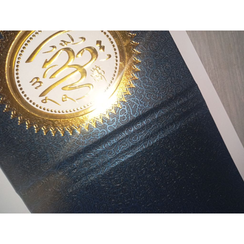 Hard cover yasin biru Dongker bahan kokoh detail, paket usaha yasin