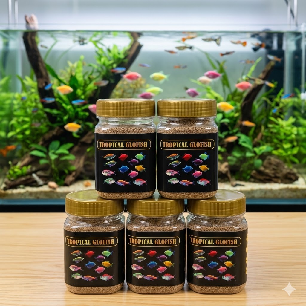 Pakan Ikan Premium Glow Fish Kemasan 100gram Pelet Ikan Terbaik