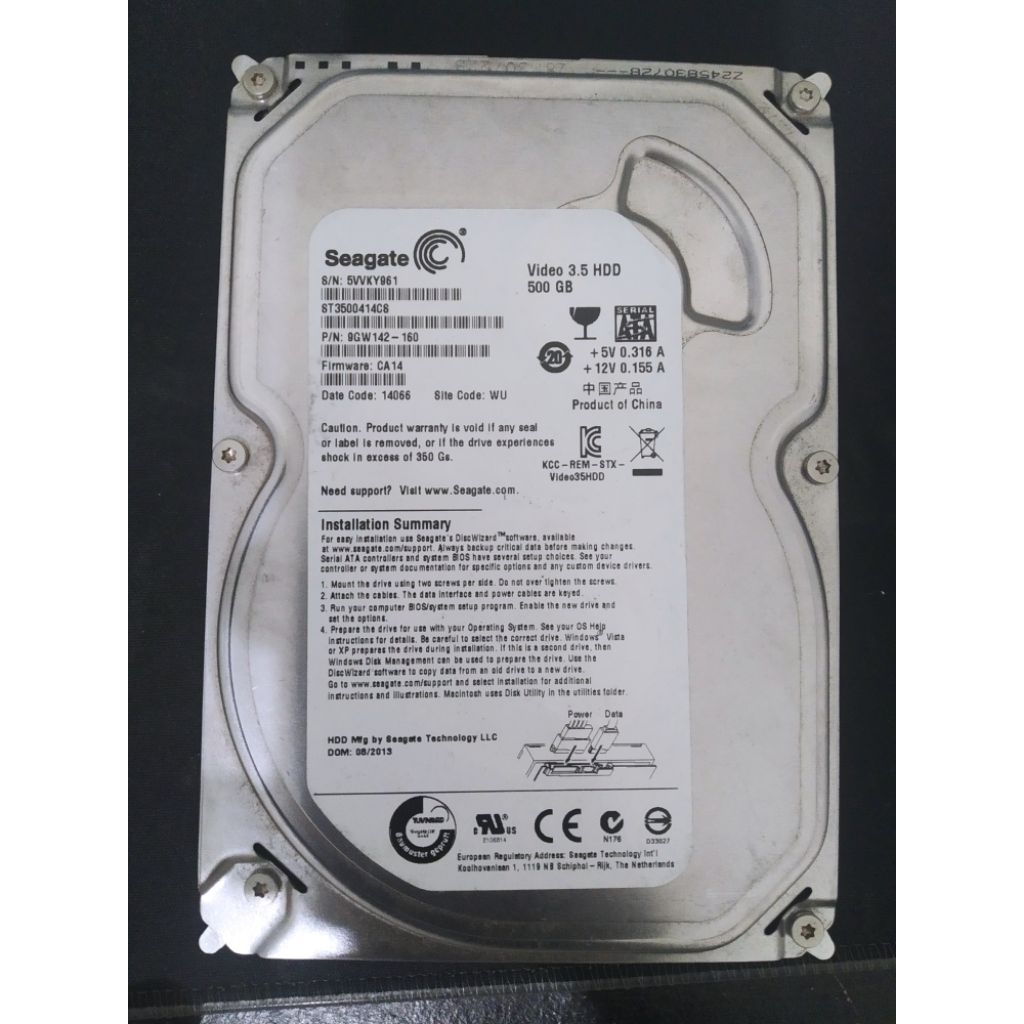 Hardisk internal 500GB 3.5" merk seagate