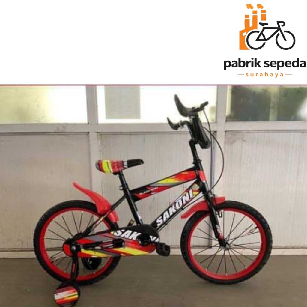 SEPEDA ANAK LAKI SAKONI BLACK BIRD UKURAN 18 INCH, SEPEDA BMX READY SEMUA WARNA - NEW