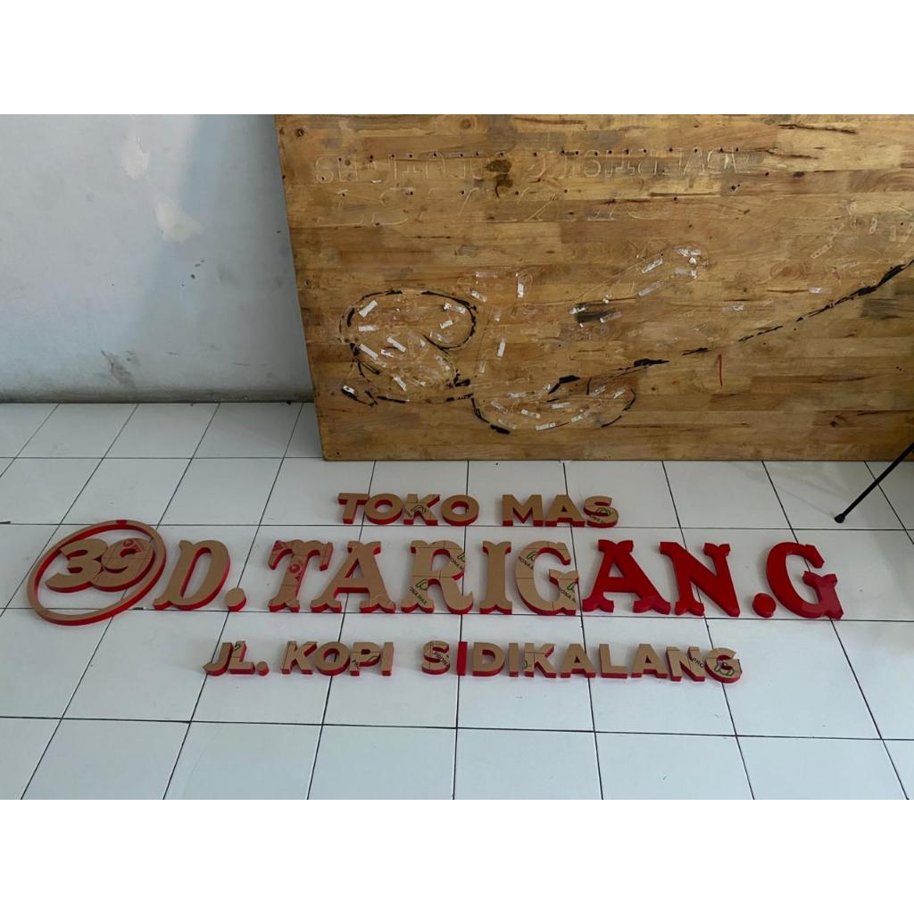 Huruf akrilik non lampu