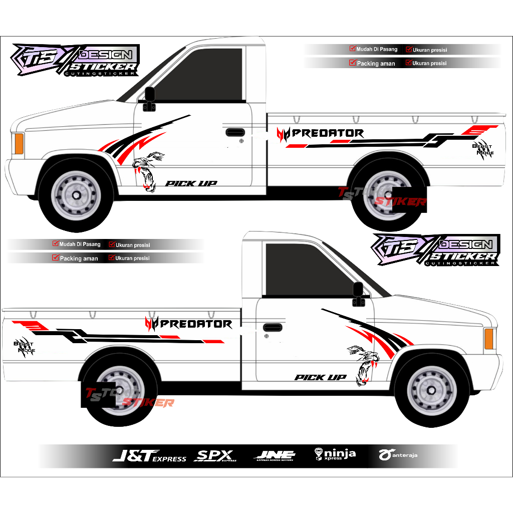 Stiker Mobil Panther Pick Up CUTING STIKER MOBIL PANTHER PICK UP PREDATOR