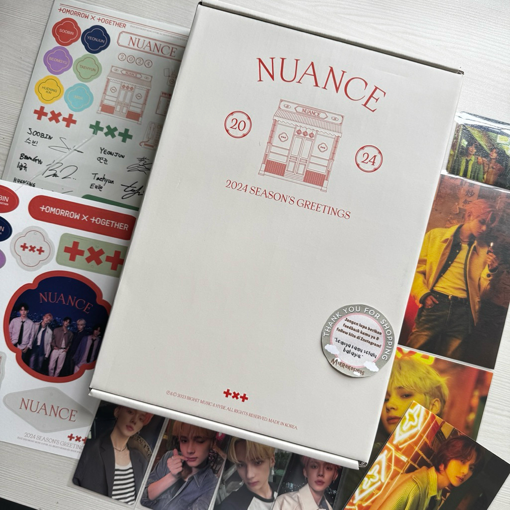 SHARING TXT SEASON GREETINGS 2024 NUANCE - official photocard, postcard soobin yeonjun beomgyu taehy