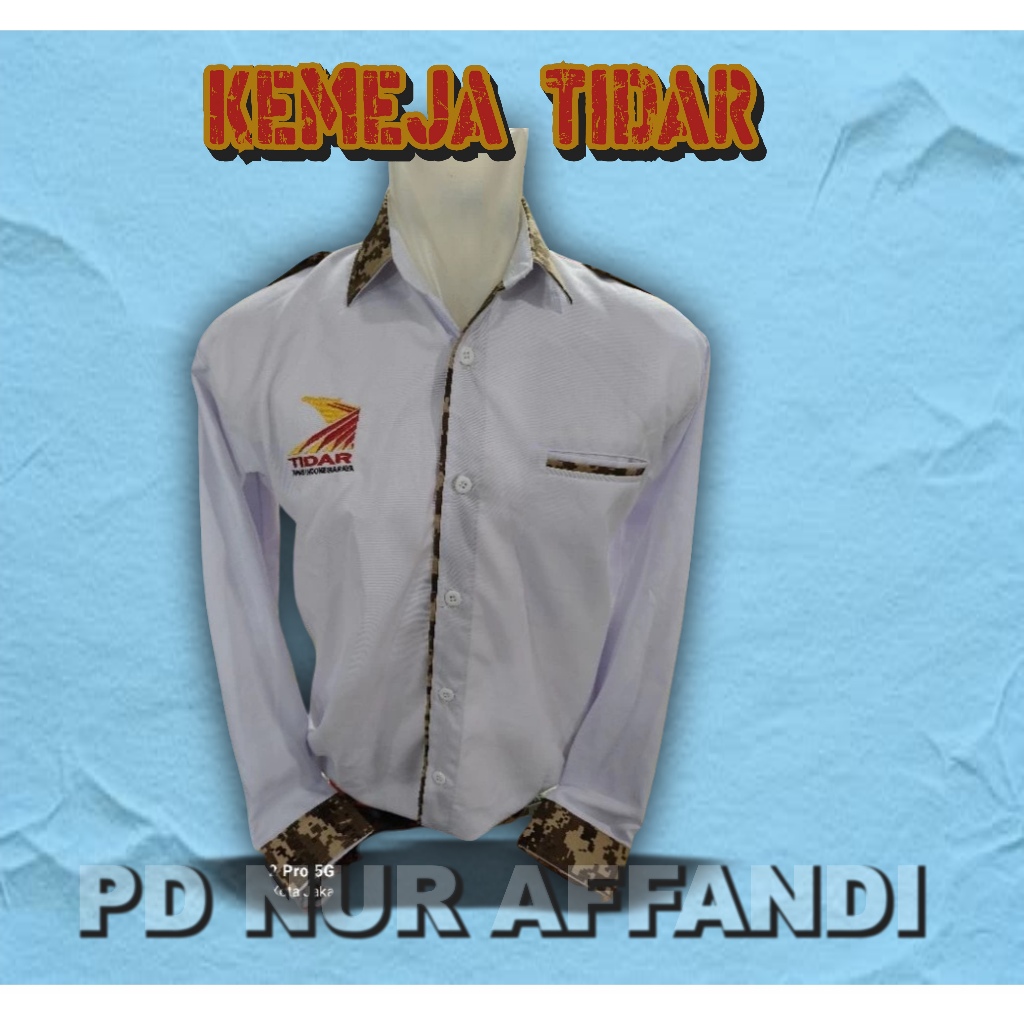 Kemeja Tidar Lengan Panjang Full Bordir TIDAR
