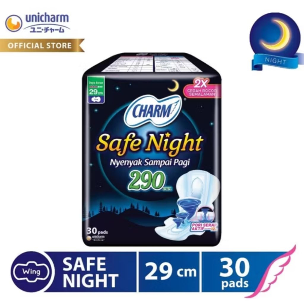 Charm Safe Night Pembalut 29cm isi 30