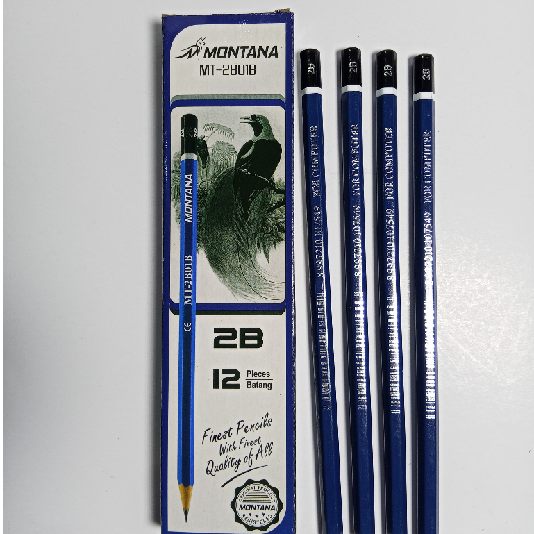 ( 1 Pak ) Pensil Montana 2B | Pensil Murah 2B Montana 2B01B | 1 Pak isi 12 Pcs