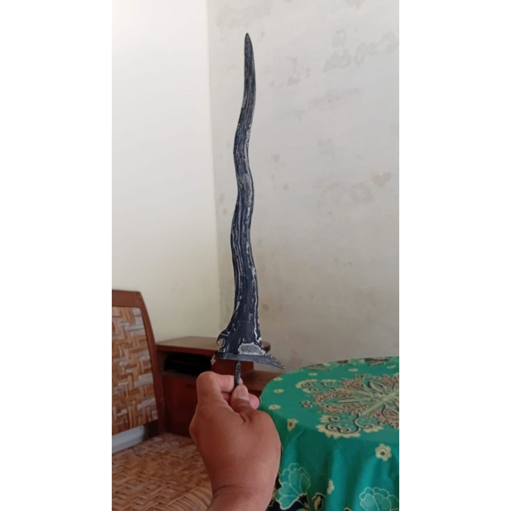 Bilah Keris Pendowo Cinarito  Luk 5 Pamor Wos Wutah