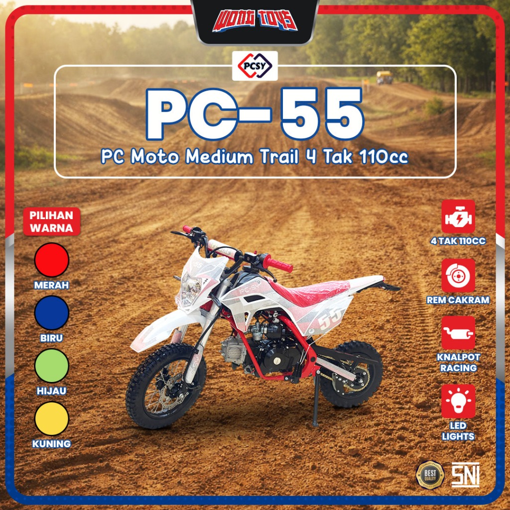 PC-55 PC Moto Medium Trail 4 Tak 110cc - Mainan Motor Mini Trail Anak 110cc Automatic