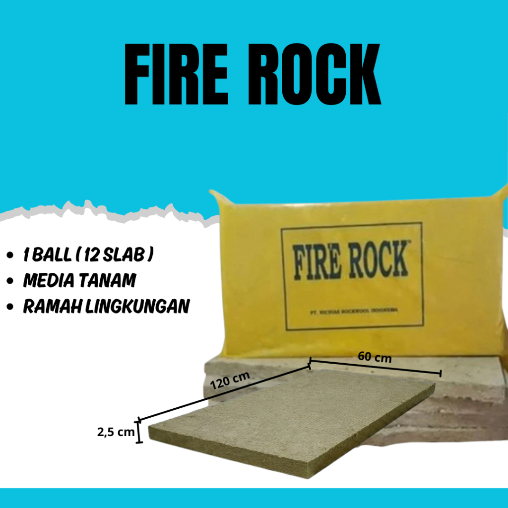 ROCKWOOL FIRE ROCK MEDIA TANAM /  PEREDAM SUARA / PEREDAM PANAS