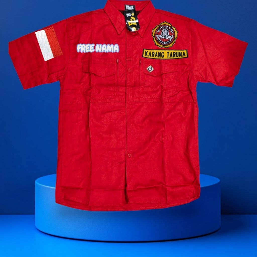 SERAGAM KEMEJA BORDIR CUSTOM KARANG TARUNA FREE GRATIS NAMA