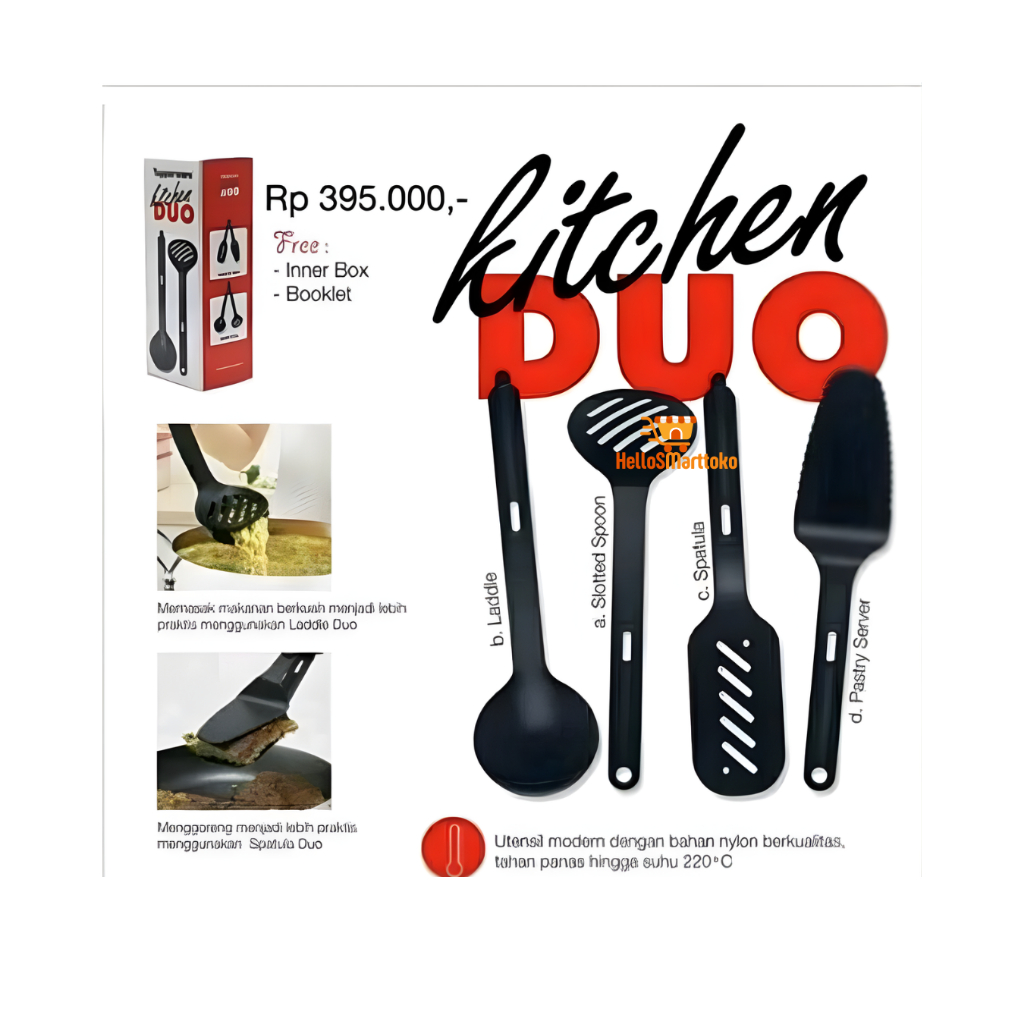 Tupperware Kitchen Duo | Spatula Set  – Cooking Utensil Tahan Panas