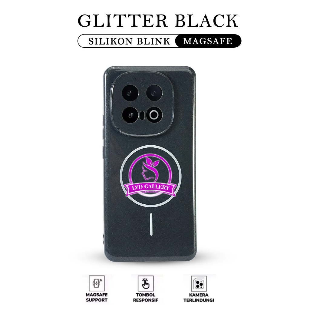 Case Magsafe for Iqoo 13 Iqoo Z9 5G Iqoo Z9X Iqoo Z10 Lite Iqoo Z10R Silikon Candy Black Magnetic Ma