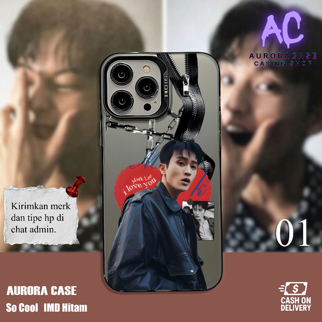Case Pelindung Hp Socool Hybrid IMD Motif Aesthetic Mark Lee Member NCT Boyband Kpop Viral Untuk iPh