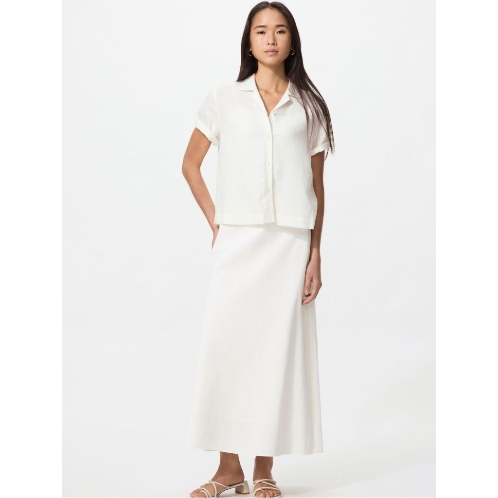WOMEN Rok Panjang Linen Blend UNIQLO