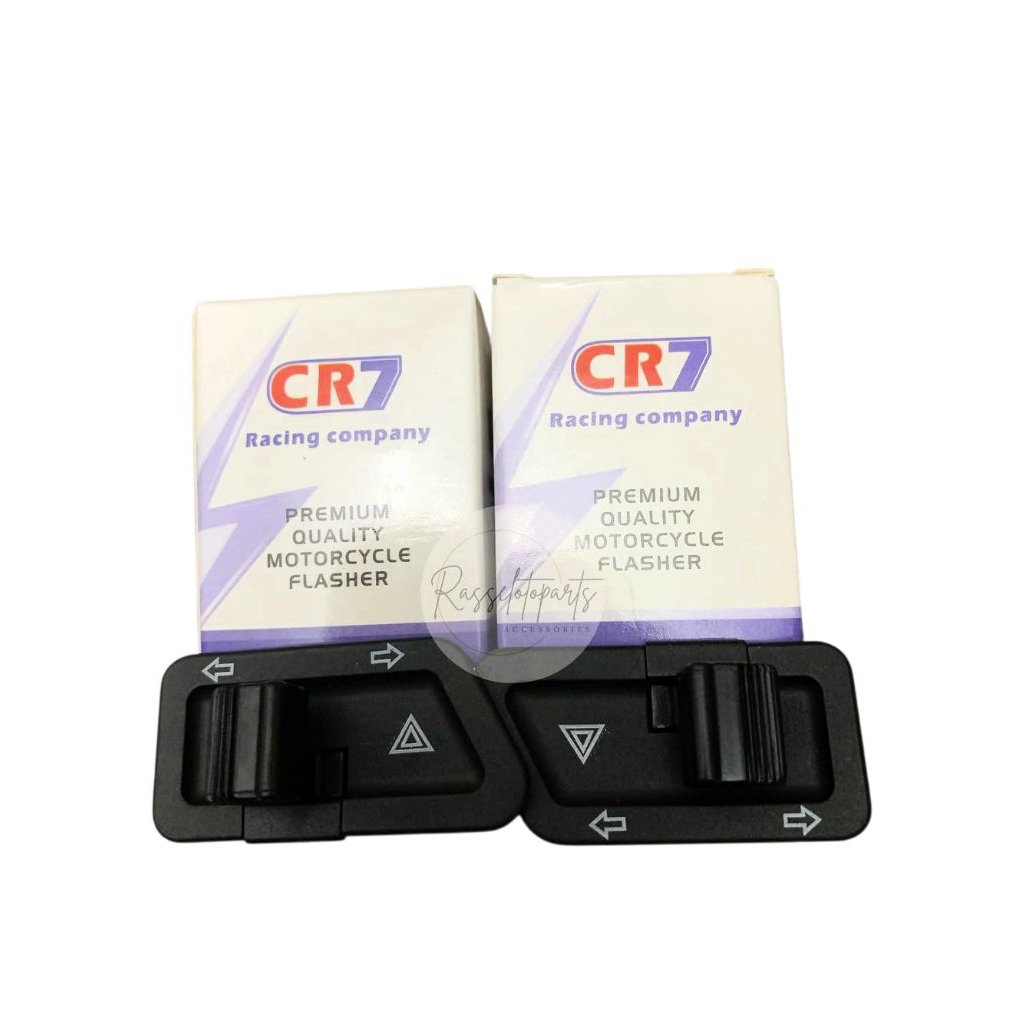 Saklar Sen Plus Hazard TRAPESIUM  + FLASHER CR7- HONDA BeAT Karbu / Kharisma / Revo / Vario 110