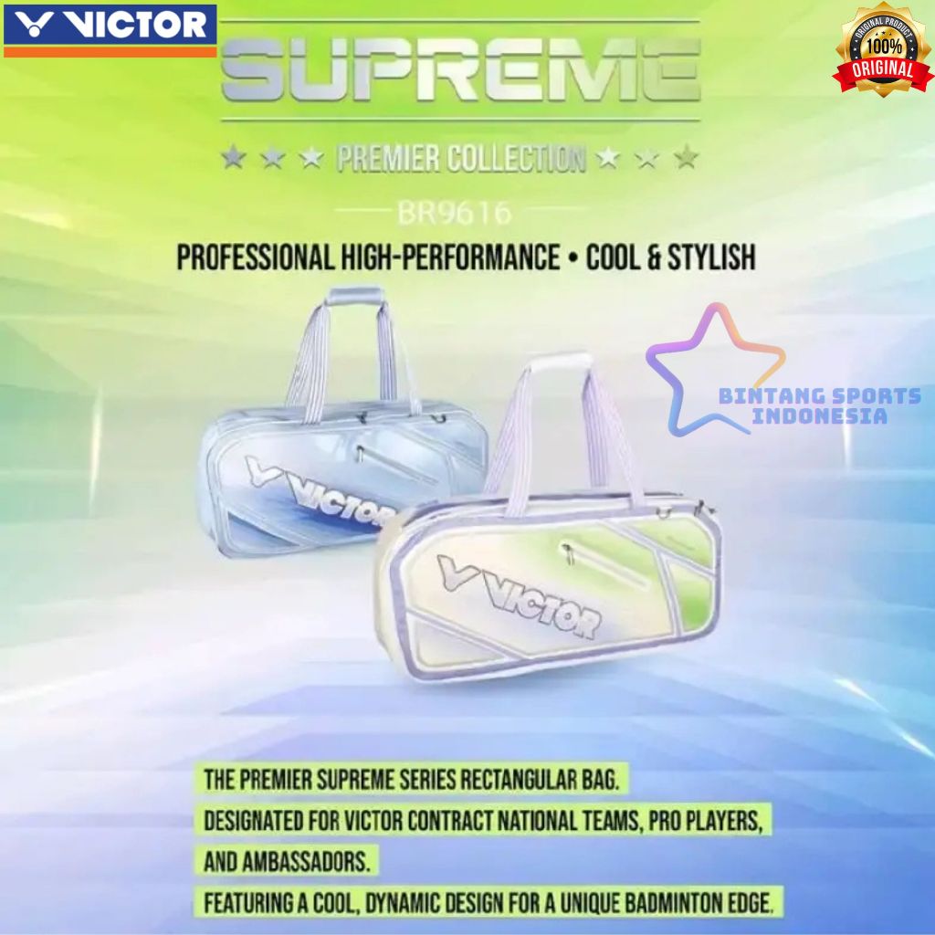 New Tas Badminton Victor Supreme Series Rectangular Bag BR 9616 / BR9616 ORIGINAL