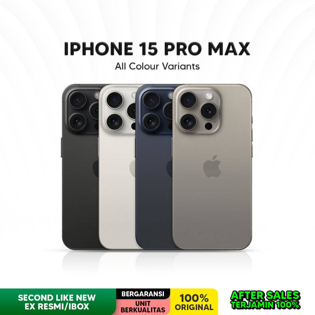 Apple iPhone 15 Pro Max 256GB 512GB Second Used Secondhand Bekas Ex Resmi Indonesia