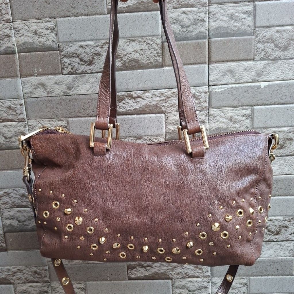 Juicy Couture Studd Crossbody Genuine Leather, Tas Kulit Sapi Asli