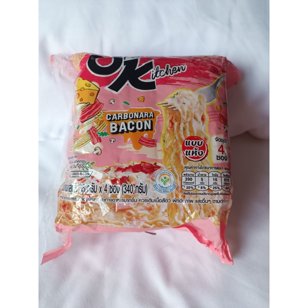 MIE INSTANT MAMA OK ORIENTAL KITCHEN CARBONARA BACON / MAMA NOODLE ORIGINAL THAILAND
