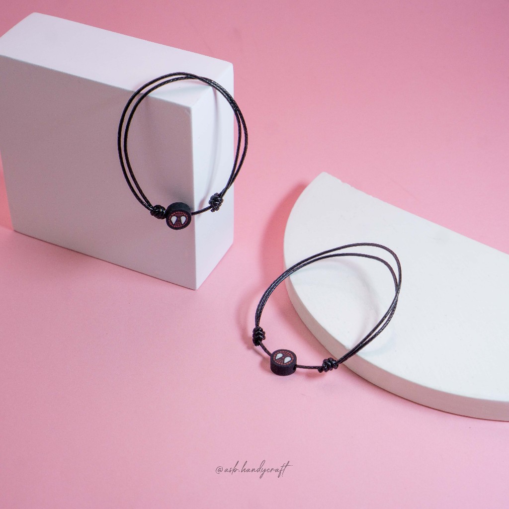 [FREE BOX] Sepasang Gelang Couple Spiderman miles morales gwen | Gelang Couple Spiderman premium