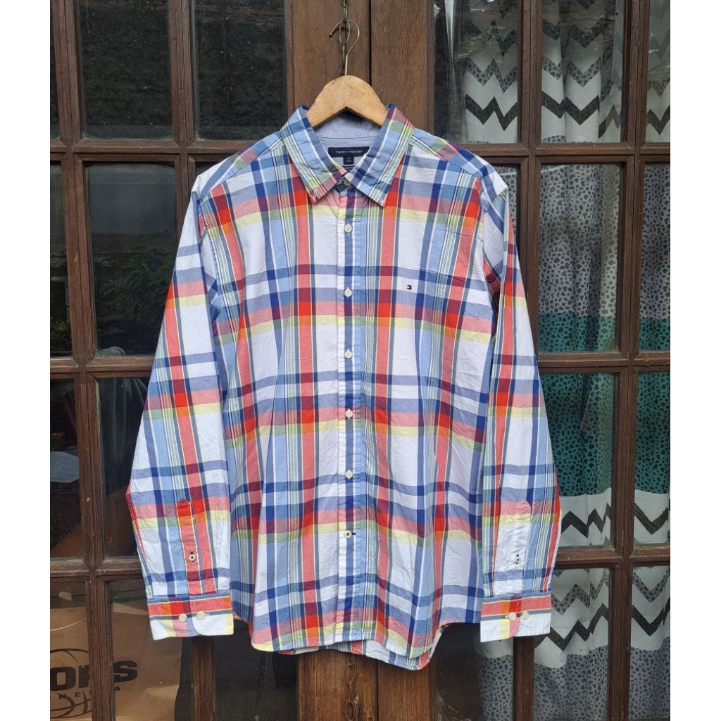 Tommy Hilfiger Original Kemeja Panjang Mens L fit XL