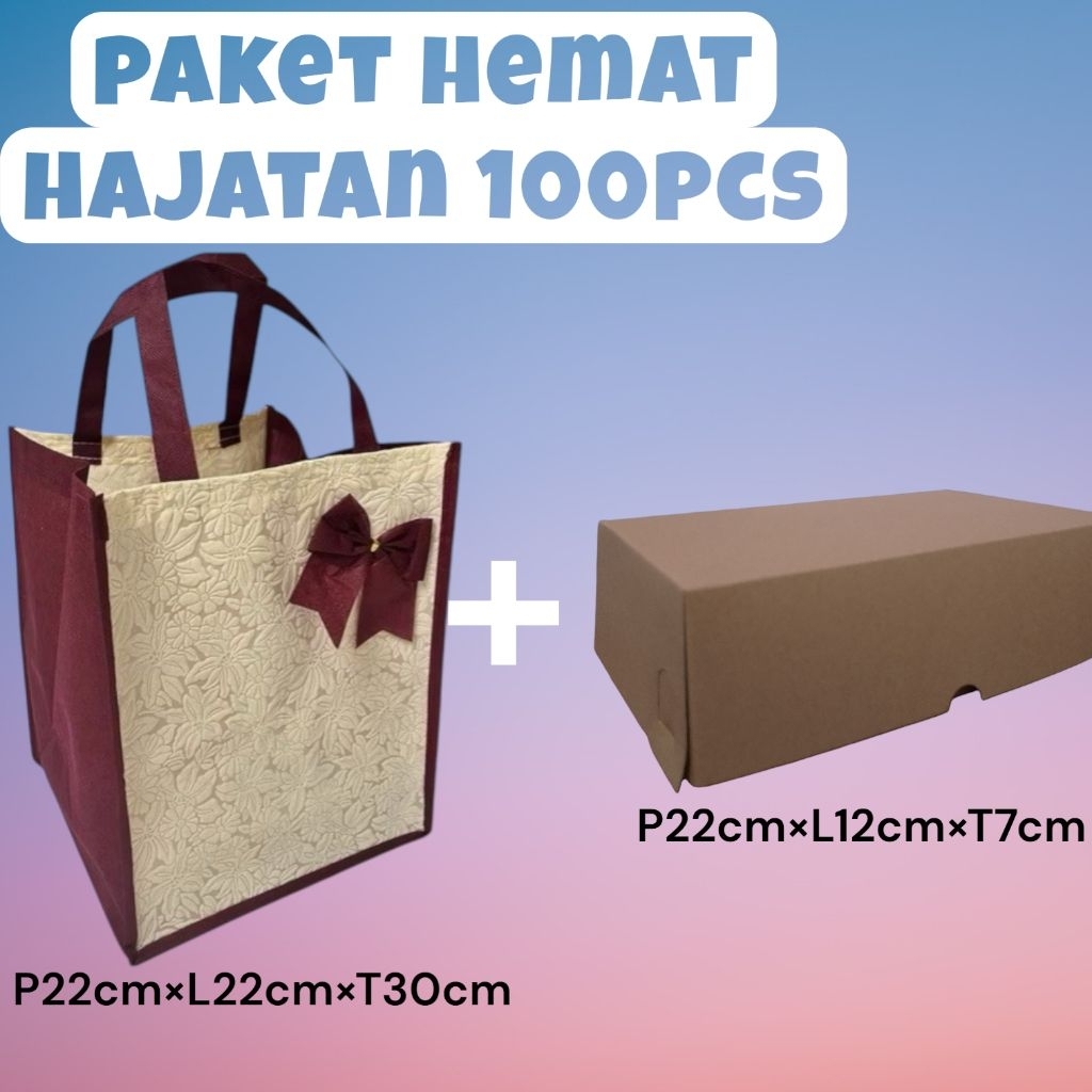 paket hemat hajatan tas kain hajatan premium+kotak