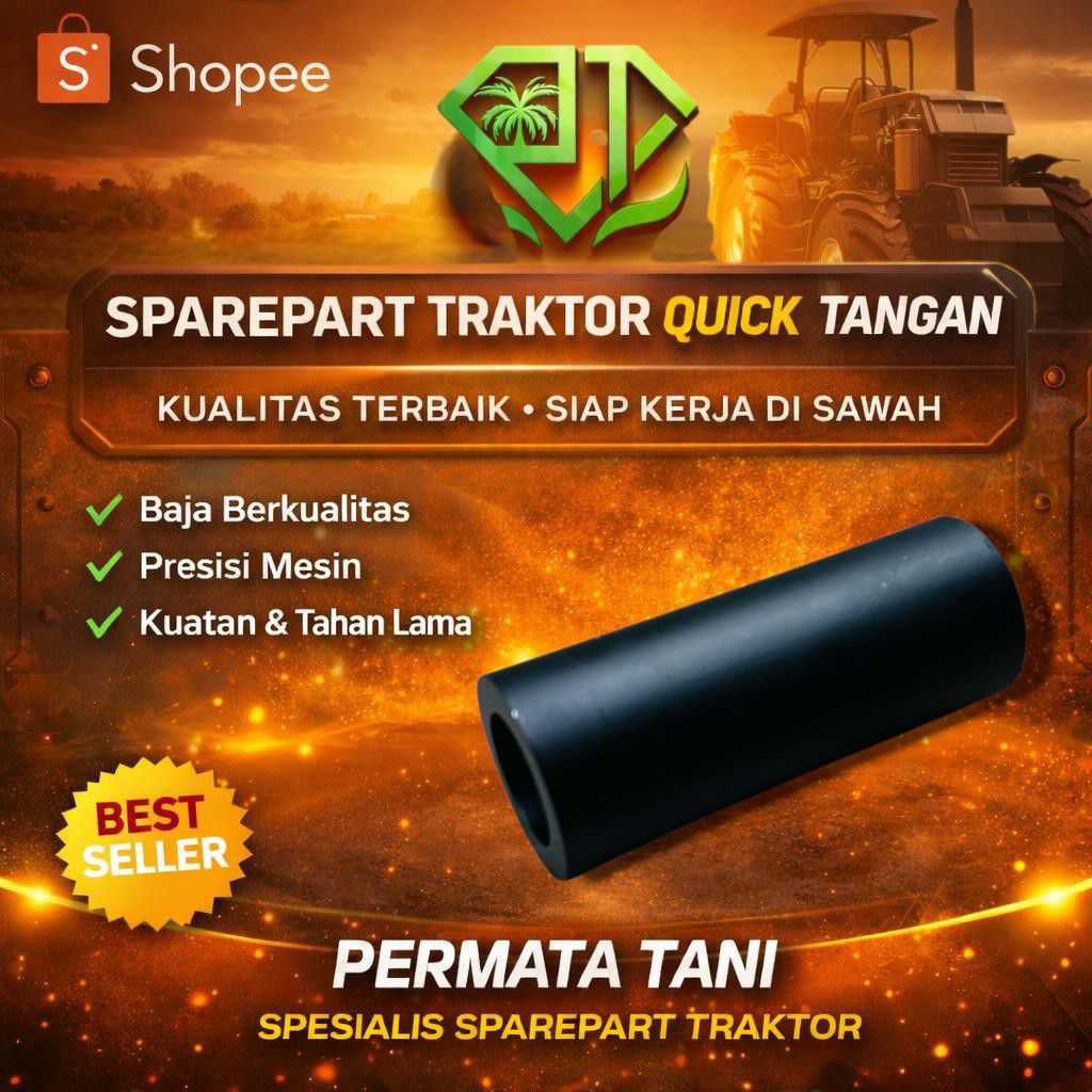 Bushing Kepala Glebeg-Singkal Bush Pin Kolong Panjang As Setelan Traktor Quick G1000 | BOXER | YANMA