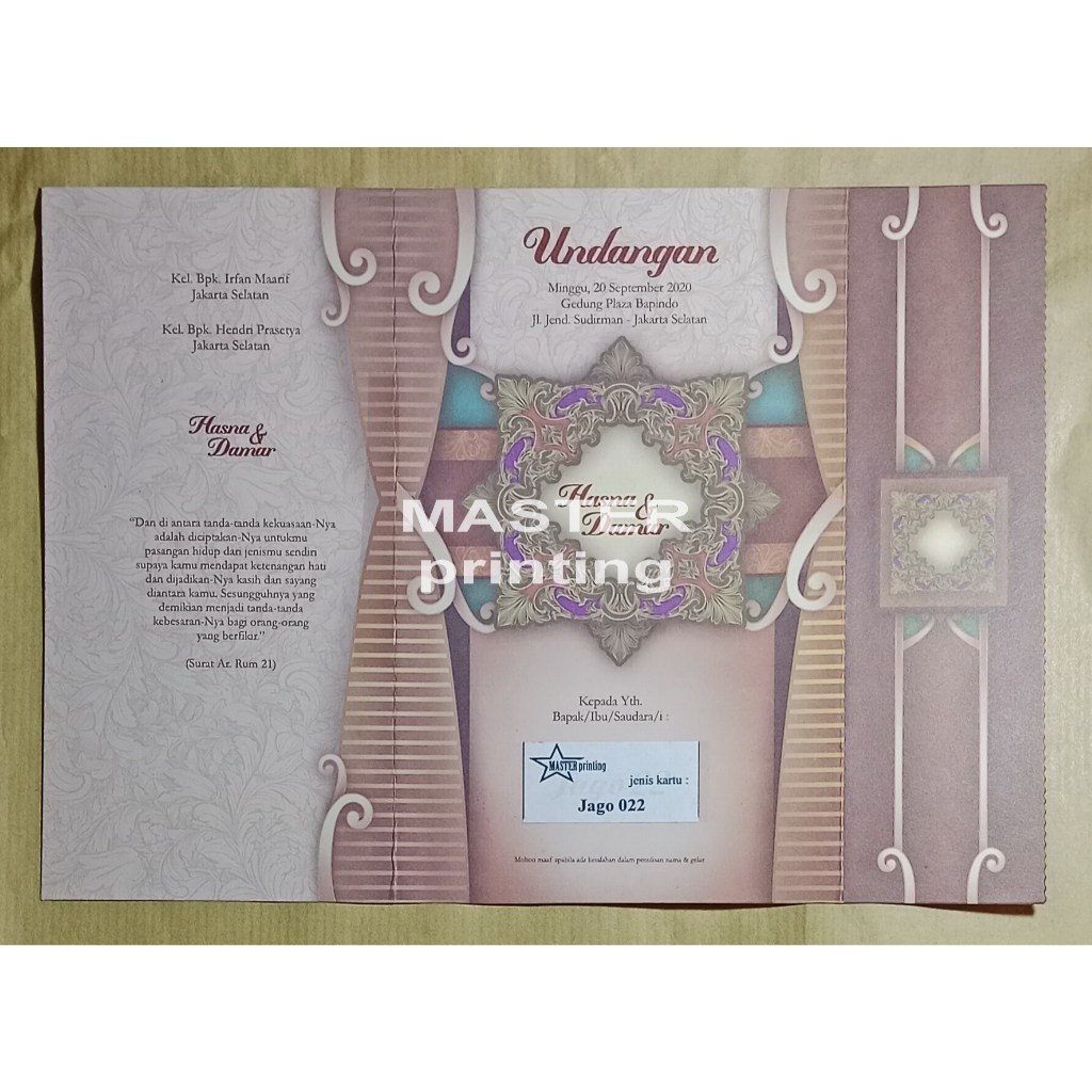 jago 022 Spesialis cetak undangan Pernikahan & Khitan murah 1000 an