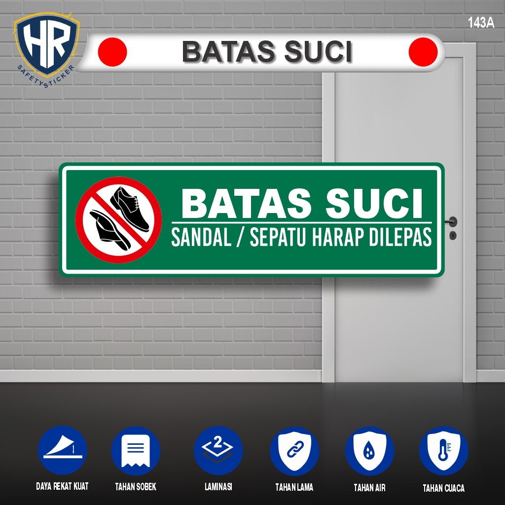 Stiker Batas Suci – Sticker Penanda Batas Suci Mushola / Masjid