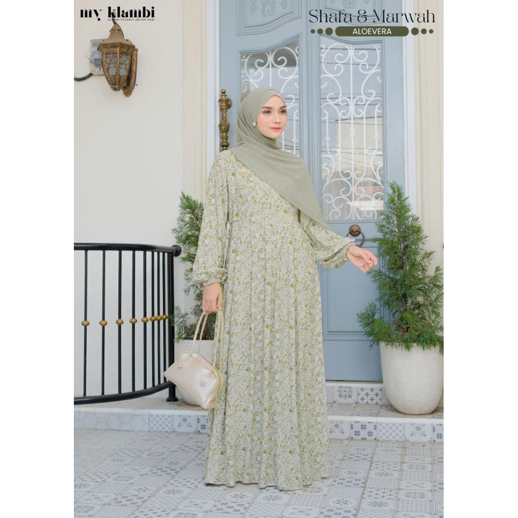 SHAFA by MY KLAMBI - Gamis Katun Rayon - Daily dress - Homedress motif, READY XL