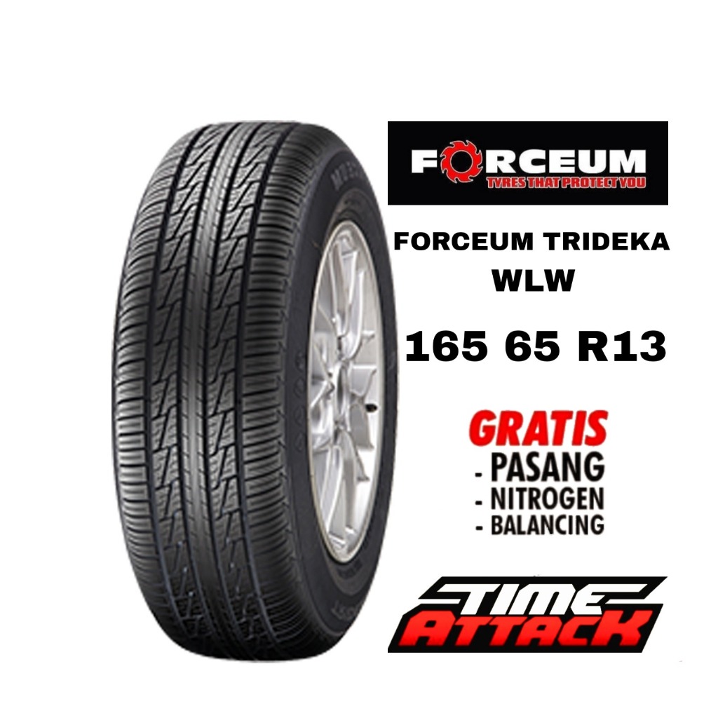 Ban Mobil List Putih Retro 165 65 R13 Merk Forceum Trideka WLW Ban Mobil Ring 13