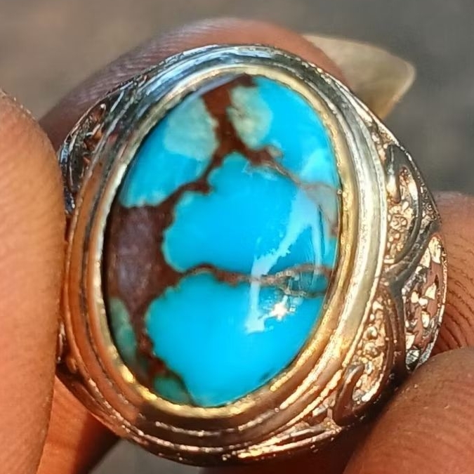 Batu Akik Pirus Persia Urat Ceplok Harga Murah