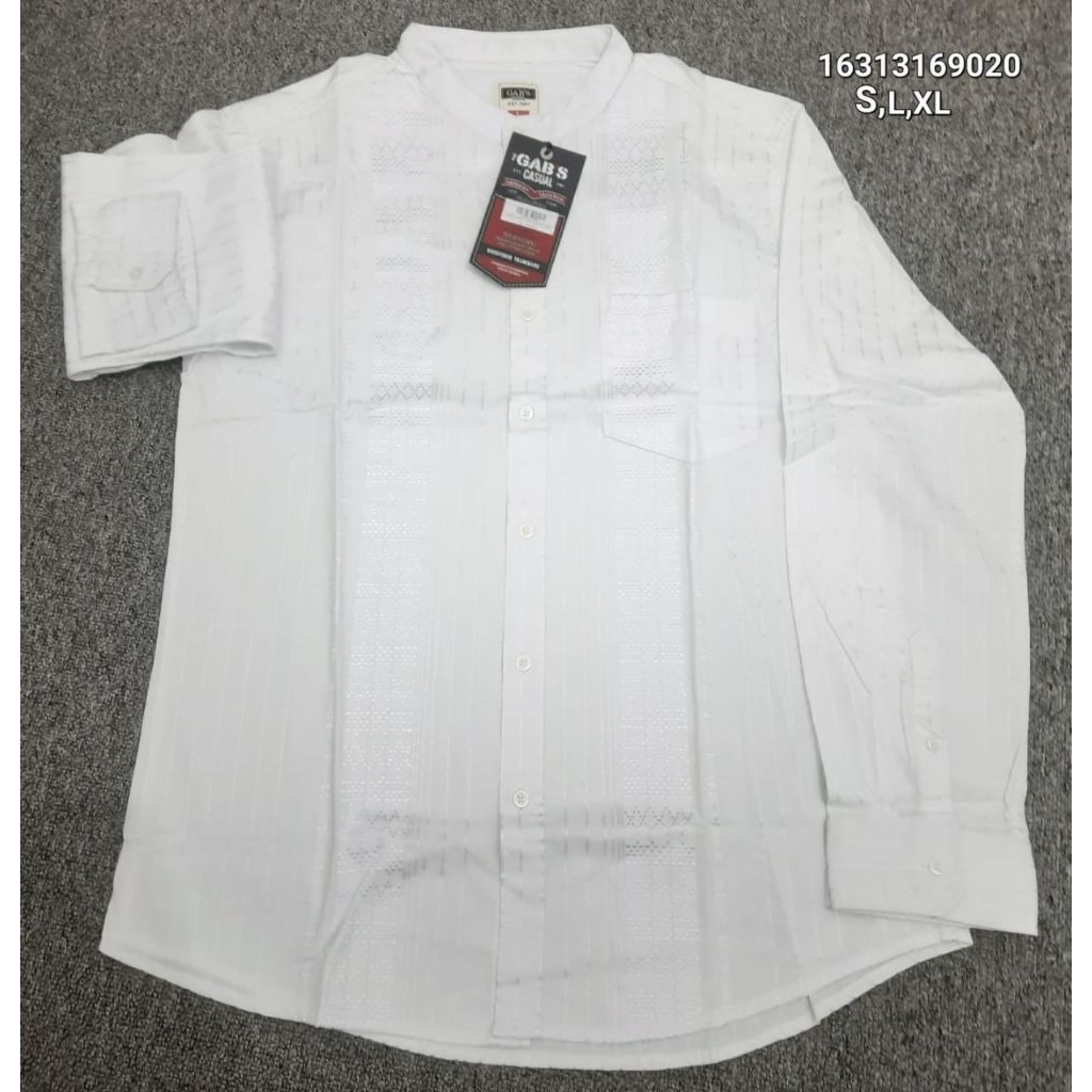 GABRIELLE KEMEJA KOKO PUTIH LENGAN PANJANG PENDEK  PRIA