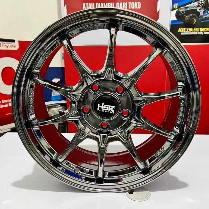 VELG PELAK HSR CE28 BLACK CHROME MOBIL ERTIGA STARGAZER INNOVA ALMAZ CAMRY CIVIC ACCORD HRV CRV DLL