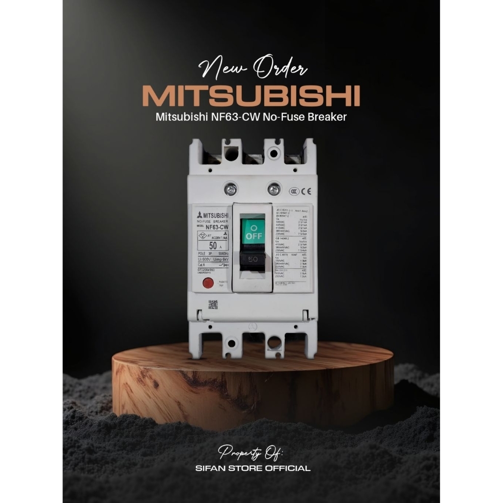 Mitsubishi NF63-CW No-Fuse Breaker/MCCB 50 Amper