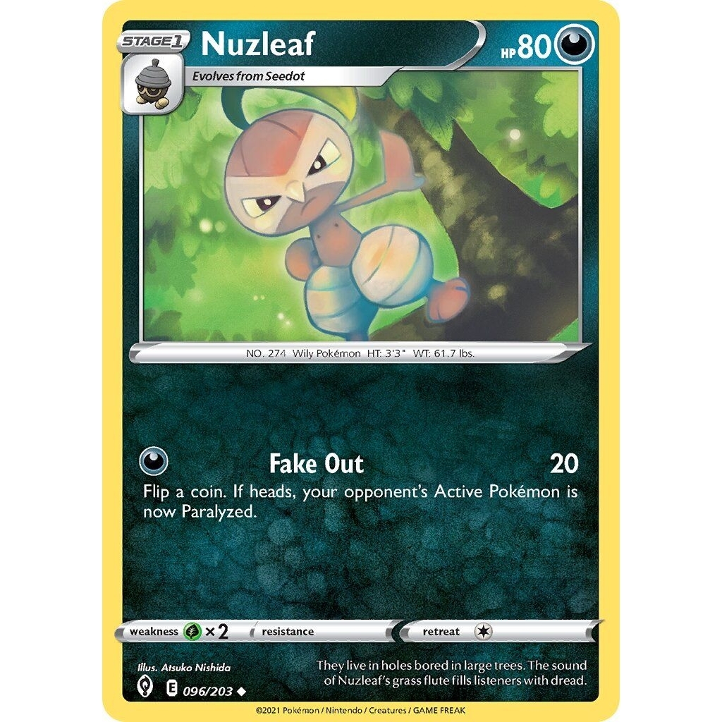 Tcg Pokemon Nuzleaf Common 2021 EVS