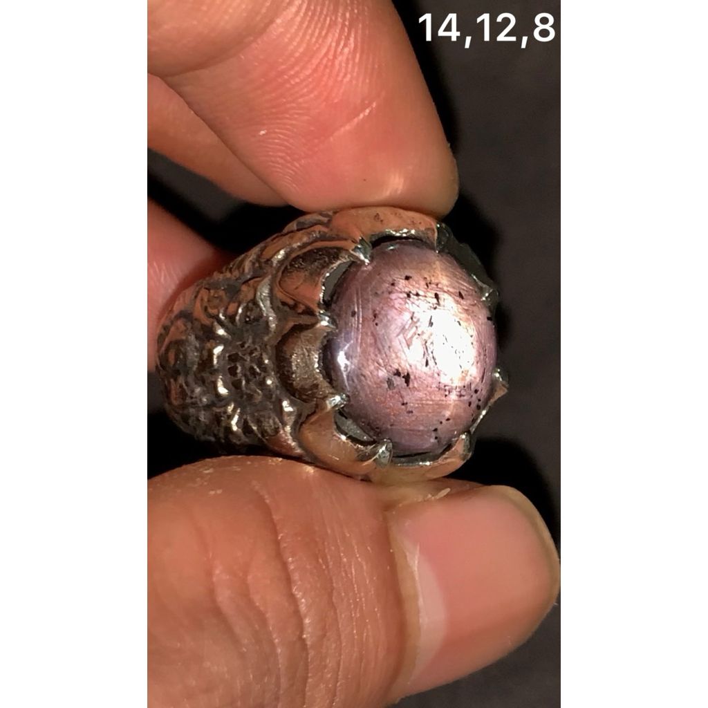 cincin batu akik asli ruby star antik top hq natural (asli alam)