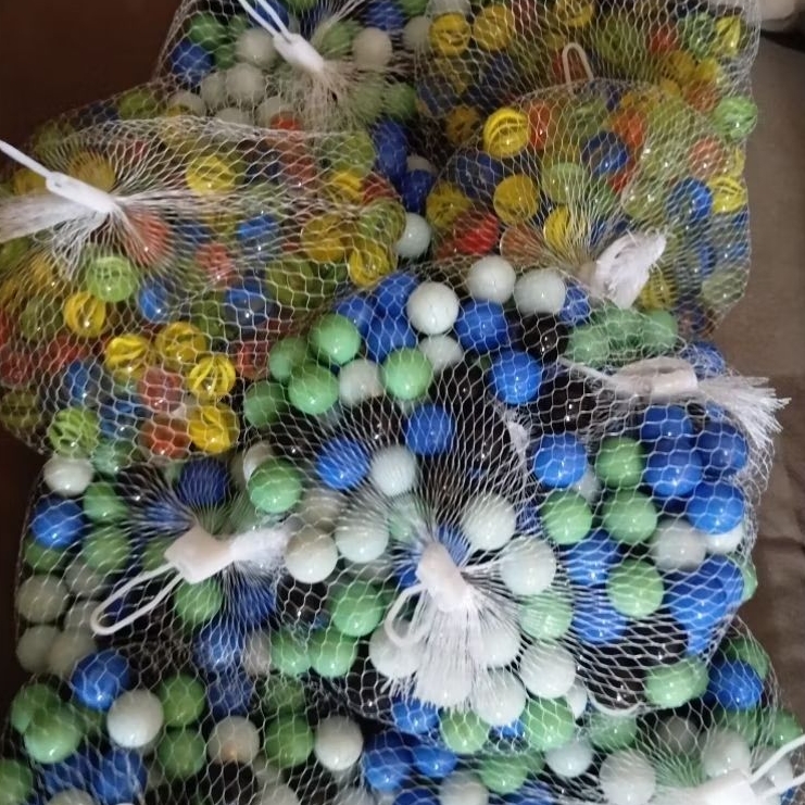 100 Pcs Kelereng / Gundu Marmer Planet Galaksi dan Lolipop atau Popit - Warna Warni, Mainan Tradisio
