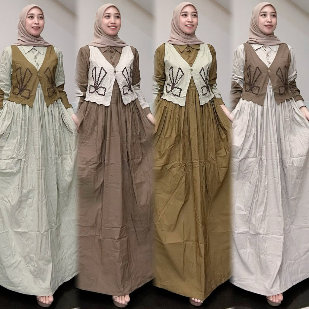 READY STOK LAYLA GAMIS ROMPI PITA L957