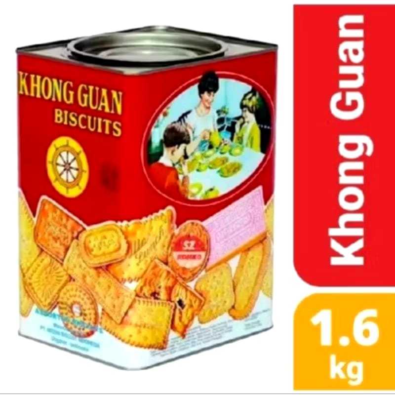 BISKUIT KHONG GUAN ASSORTED KALENG KOTAK 1600 gr